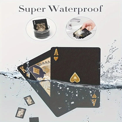 Coole wasserfeste Spielkarten aus schwarzem Gold, ein Deck von Spielkarten mit Weihnachten, Halloween, Thanksgiving-Geschenken, Spielgeschenk