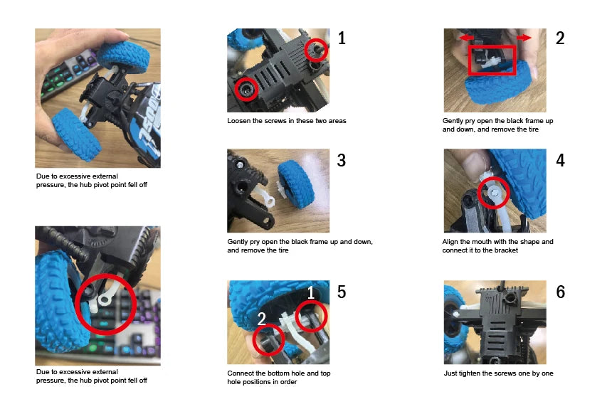 Ferngesteuertes Auto mit bunten Blinklichtern, Gummiräder, Offroad-Spielzeugauto, geeignet für Weihnachtsgeschenke für Kinder