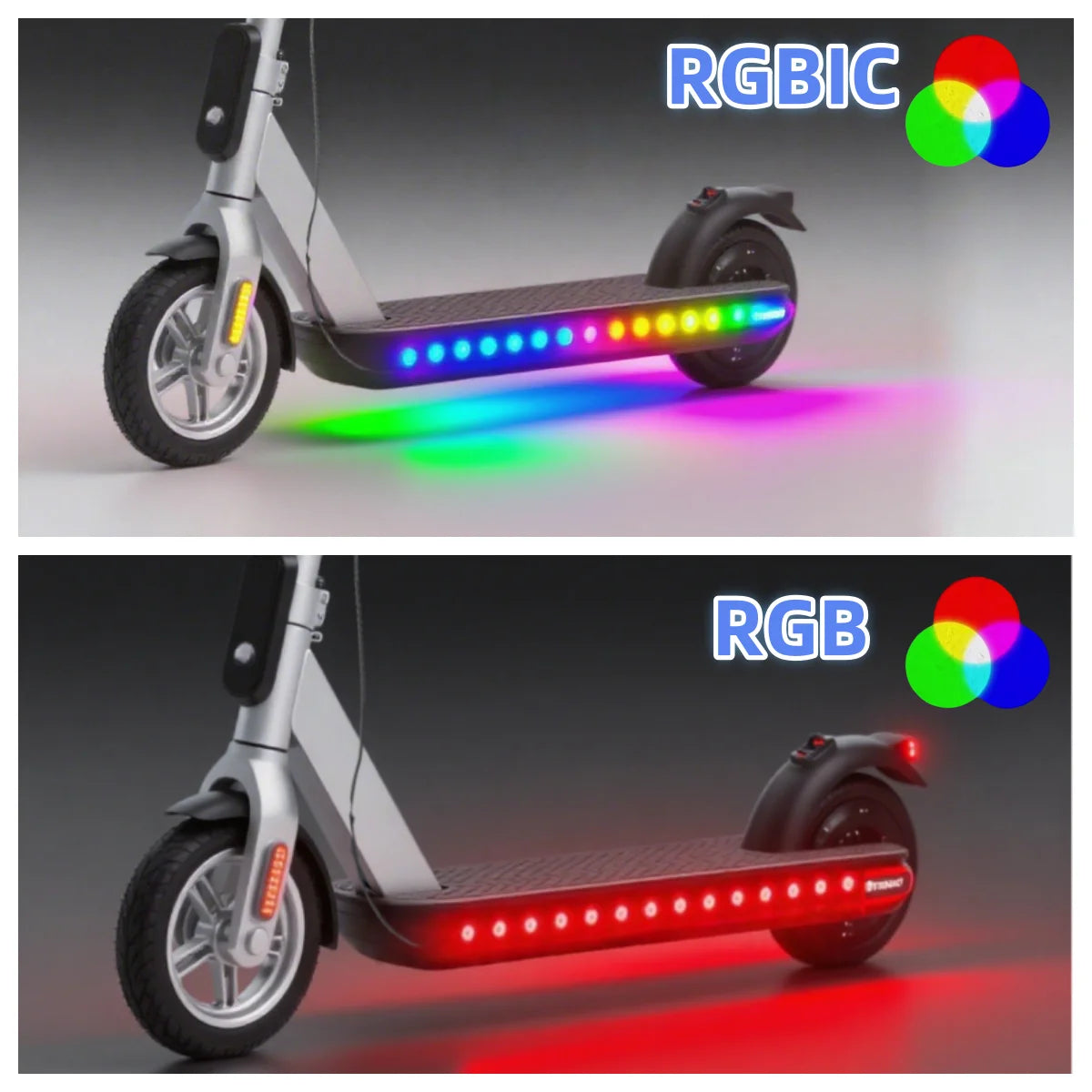 LED-Lichtleiste für Elektroroller, USB/Batterie-Dual-Mode-Stromversorgung, universelles Warnlicht für Nachtfahrten, Sicherheitslichtleiste,