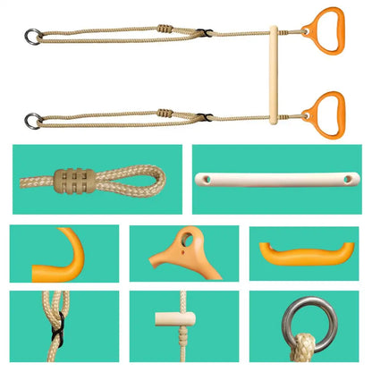 Schaukelstange, Fitnessgeräte, Ringe, Bar, lustig, ergonomisch, stabil, Kinderspiel für Erwachsene, Kinder, Hinterhof, Spielplatz, drinnen und draußen