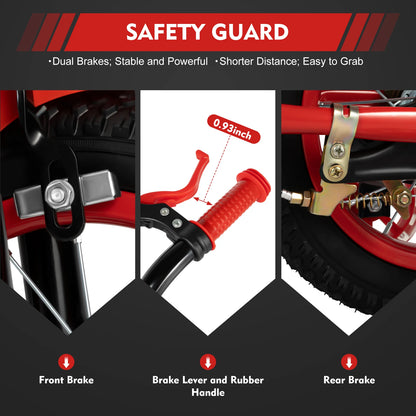 NEUESTE 12-Zoll höhenverstellbare Kinderfahrrad, Kinderfahrrad mit Stützrädern, Scheibenbremse für 3-6 Jahre alt, Anfängerfahrrad