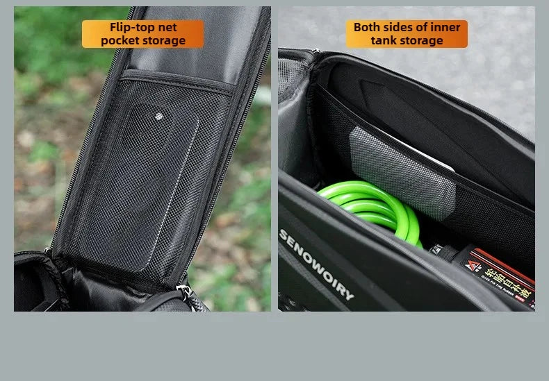 MTB Camel Bag faltbare Rücksitz-Aufbewahrung E-Bike kompatibel wasserdichte Fahrradausrüstung Schnellverschluss-Design Fahrradzubehör