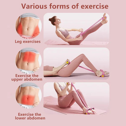 6-Röhren-Widerstandsband, multifunktionales Spannseil, Fitnessbänder, 6-Röhren-elastischer Yoga-Pedalzieher für Sportübungen im Fitnessstudio