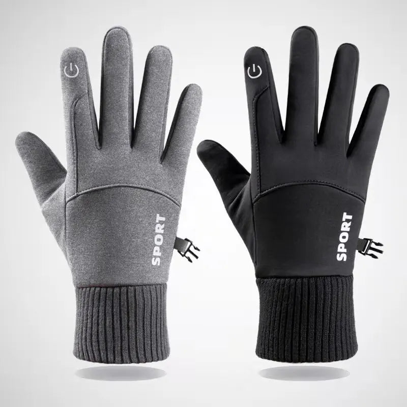 Winter Warme Volle Finger Wasserdicht Winddicht Radfahren Outdoor Sport Laufen Motorrad Ski Touchscreen Fleece Handschuhe