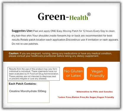 Kreatin-Monohydrat-Transdermal-Pflaster für Muskelwachstum, erhöhte Stärke, verbesserter Energieausgang 30-Pflaster