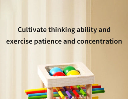 Baby Montessori Sensorische Feinmotorik Spielzeug Farbe Kognitive Lernen Zählen Sticks Spiel Pädagogisches Kinder Balance Holz Spielzeug