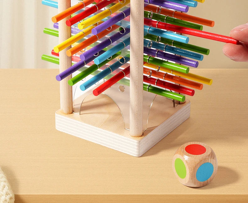 Baby Montessori Sensorische Feinmotorik Spielzeug Farbe Kognitive Lernen Zählen Sticks Spiel Pädagogisches Kinder Balance Holz Spielzeug