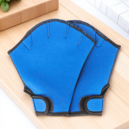 Schwimmtrainingshandschuhe, Neopren-Fitness-Wasserbeständigkeitshandschuhe mit Schwimmhäuten zum Schwimmen und Tauchen, mit verstellbarem Handschlaufe