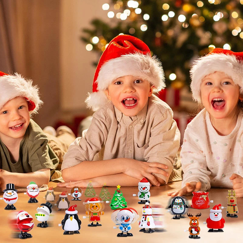 18-30 Stück Weihnachts-Windspielzeug, verschiedene Uhrwerksspielzeuge, Weihnachtsstrumpffüller für Weihnachtsfeiern, Gastgeschenke, Goody Bag Filler