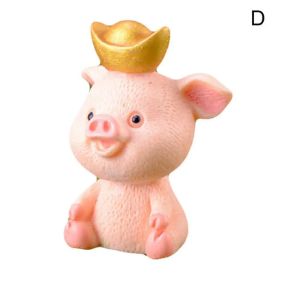 Niedliche Verzierung Harz Miniatur Geld Glück Schwein Figur Statue DIY Tisch Auto Armaturen brett Puppen für Ohrring Schlüssel bund Schmuck herstellung