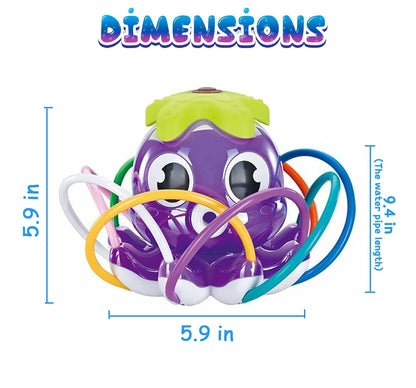 Wasserspray Outdoor Spielzeug Octopus Sprinkler Hinterhof Garten Wasserspielzeug Sommer Hof Cartoon Splash Sprinkler Baby Badespielzeug für Kinder