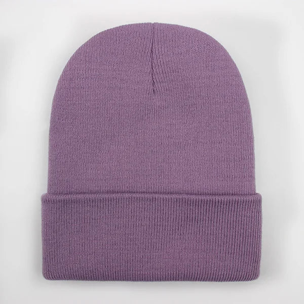 Solide Unisex-Mütze, Herbst-Winter-Wollmischungen, weiche warme Strickmütze für Männer und Frauen, SkullCap-Hüte, Gorro-Ski-Caps, 24-Farben-Mützen