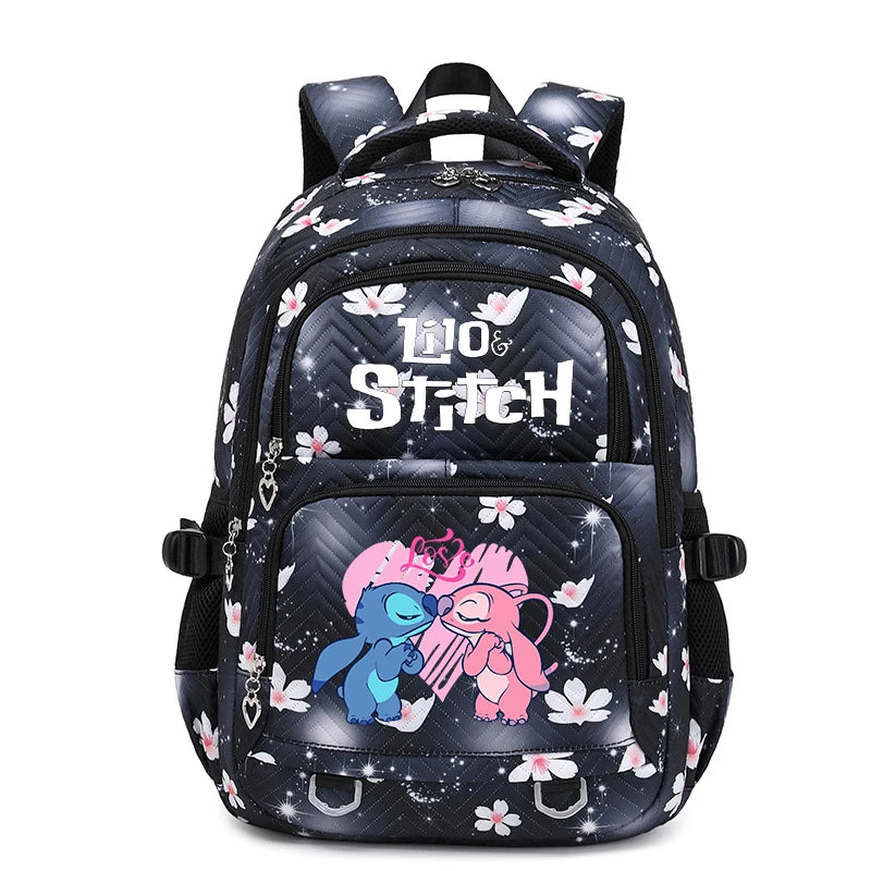 Lilo Stitch Wasserdichter Rucksack mit großem Fassungsvermögen für Damen und Mädchen, Tagesrucksack, leichte Schultasche, lässiger Reiserucksack