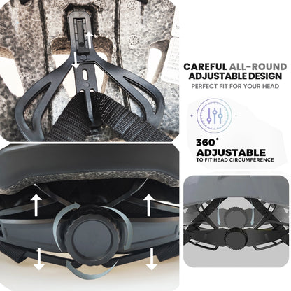 PJT Neuer LED-Fahrradhelm mit Sonnenbrille, Visier, wiederaufladbar, LED-Fahrradhelm für Herren, Sonnenbrille, Schild, Rennrad, MTB, Fahrradhelme