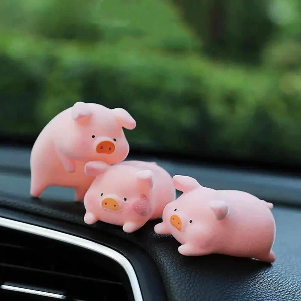 Desktop Decor Nette Lustige Spielzeug Ornament Anime Puppe Schwein Auto Dekoration Glück Piggy Hängen Auto Anhänger Rosa Pigger Ornament