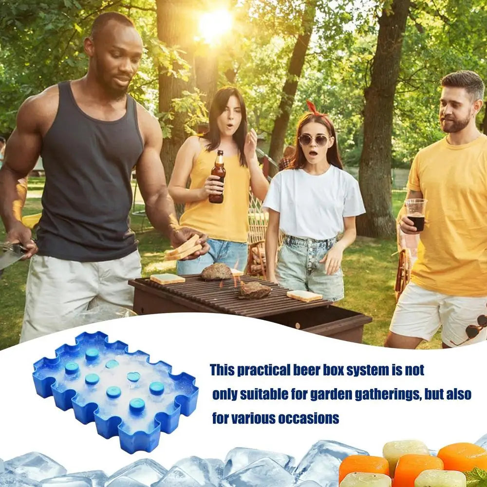Bierkühler für Flaschen, tragbarer Bierkühler, Kiste, Bierkiste, Eisblock, Eisblock, Bierkühler, Bierkühler, Eiswürfel für Bier