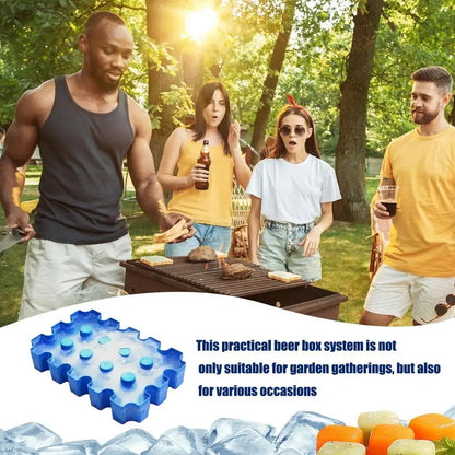 Bierkühler für Flaschen, tragbarer Bierkühler, Kiste, Bierkiste, Eisblock, Eisblock, Bierkühler, Bierkühler, Eiswürfel für Bier