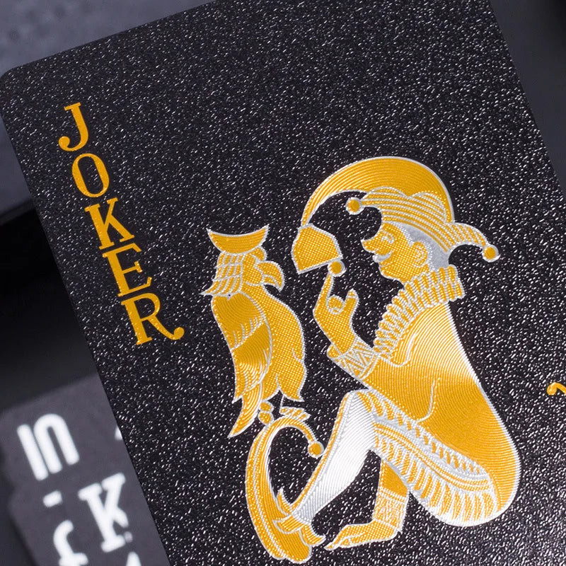 Coole wasserfeste Spielkarten aus schwarzem Gold, ein Deck von Spielkarten mit Weihnachten, Halloween, Thanksgiving-Geschenken, Spielgeschenk