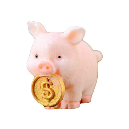 3-4 cm Harz Glück Schwein Figur Geld Piggy Statue DIY Miniatur Garten Tisch Ornament Auto Dashboard Puppen Für ohrring Schlüsselbund