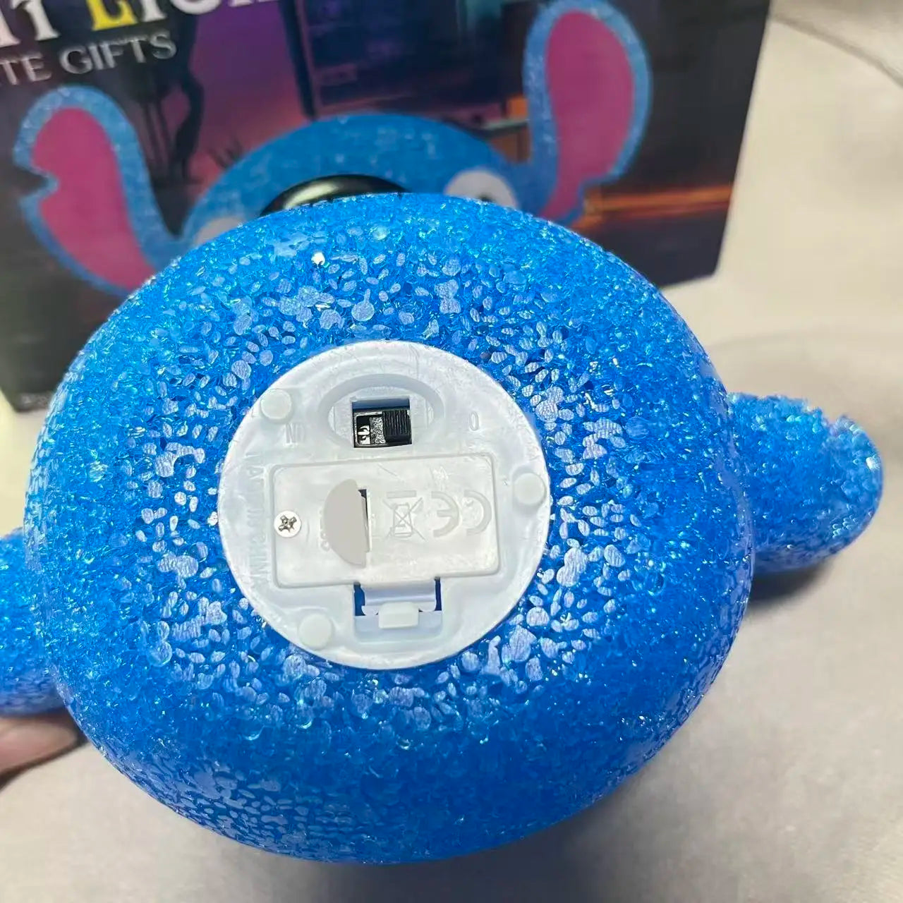 Lilo & Stitch Partikelprojektion Nachtlicht Cartoon Lilo und Stitch 3D Puppe Leselampe USB kreative Schreibtischlampe für Kinder Geschenke