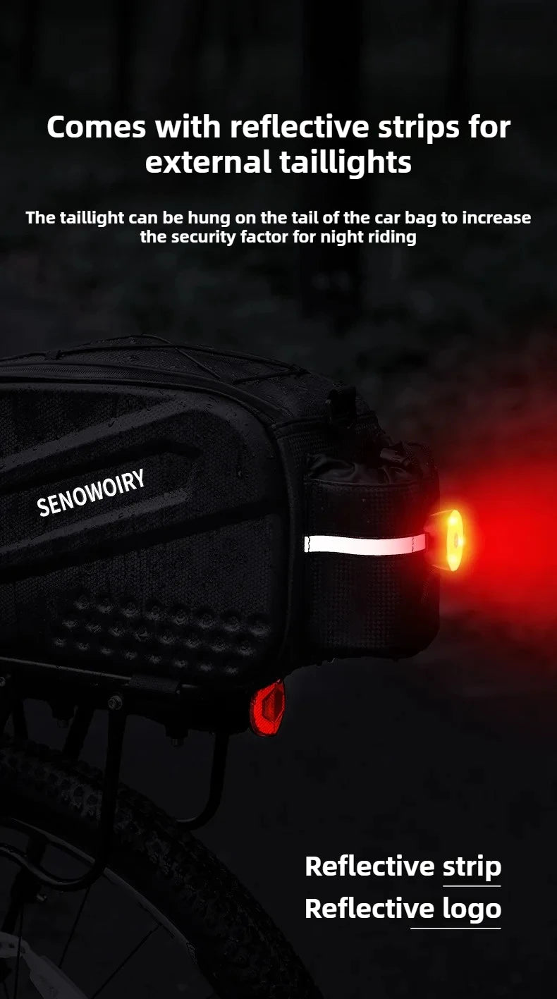 MTB Camel Bag faltbare Rücksitz-Aufbewahrung E-Bike kompatibel wasserdichte Fahrradausrüstung Schnellverschluss-Design Fahrradzubehör