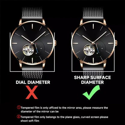 26–46 mm Universal-Smartwatch-Displayschutzfolie aus gehärtetem Glas, Schutzfolie, 28 mm, 30 mm, 32 mm, 38 mm, 40 mm, 41 mm, 42 mm, Durchmesser 2–5 Stück