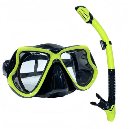 Professionelles Antibeschlag-Schnorchelset für Erwachsene – Set aus Panorama-Tauchmaske und Schwimmtrainingsgeräten aus gehärtetem Glas