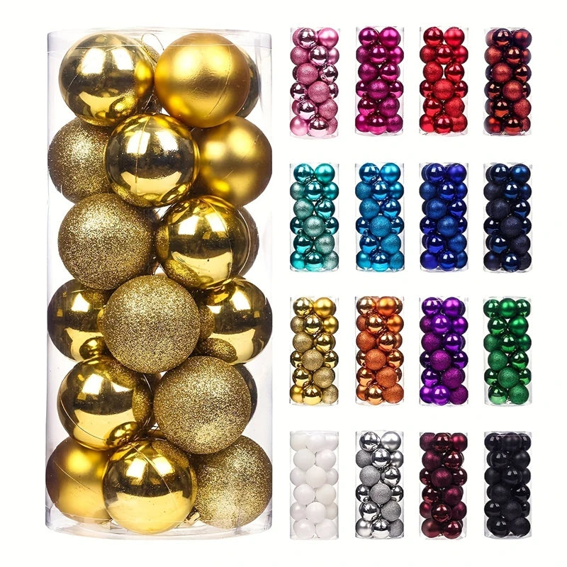 24/36Pcs Weihnachten Dekoration 3/4CM Kugeln Hängen Weihnachten Baum Anhänger Ornamente für Home Party Decor neue Jahr Geschenk Zubehör