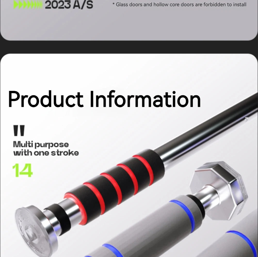 Teleskop-Tür-Zugstange, rutschfest, für Chin-Up-Fitnessgeräte, verstellbar, für Zuhause, Fitnessstudio, Krafttraining, strapazierfähig, für Männer und Frauen