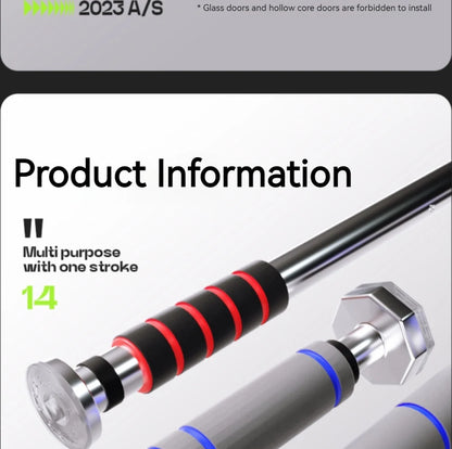 Teleskop-Tür-Zugstange, rutschfest, für Chin-Up-Fitnessgeräte, verstellbar, für Zuhause, Fitnessstudio, Krafttraining, strapazierfähig, für Männer und Frauen