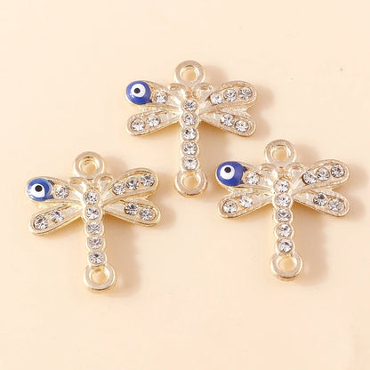 10 Stück Mixed Crystal Evil Eye Charms Türkische Lucky Blue Eye Charms Anhänger Anschlüsse für Armband Ohrringe Halskette DIY Schmuck