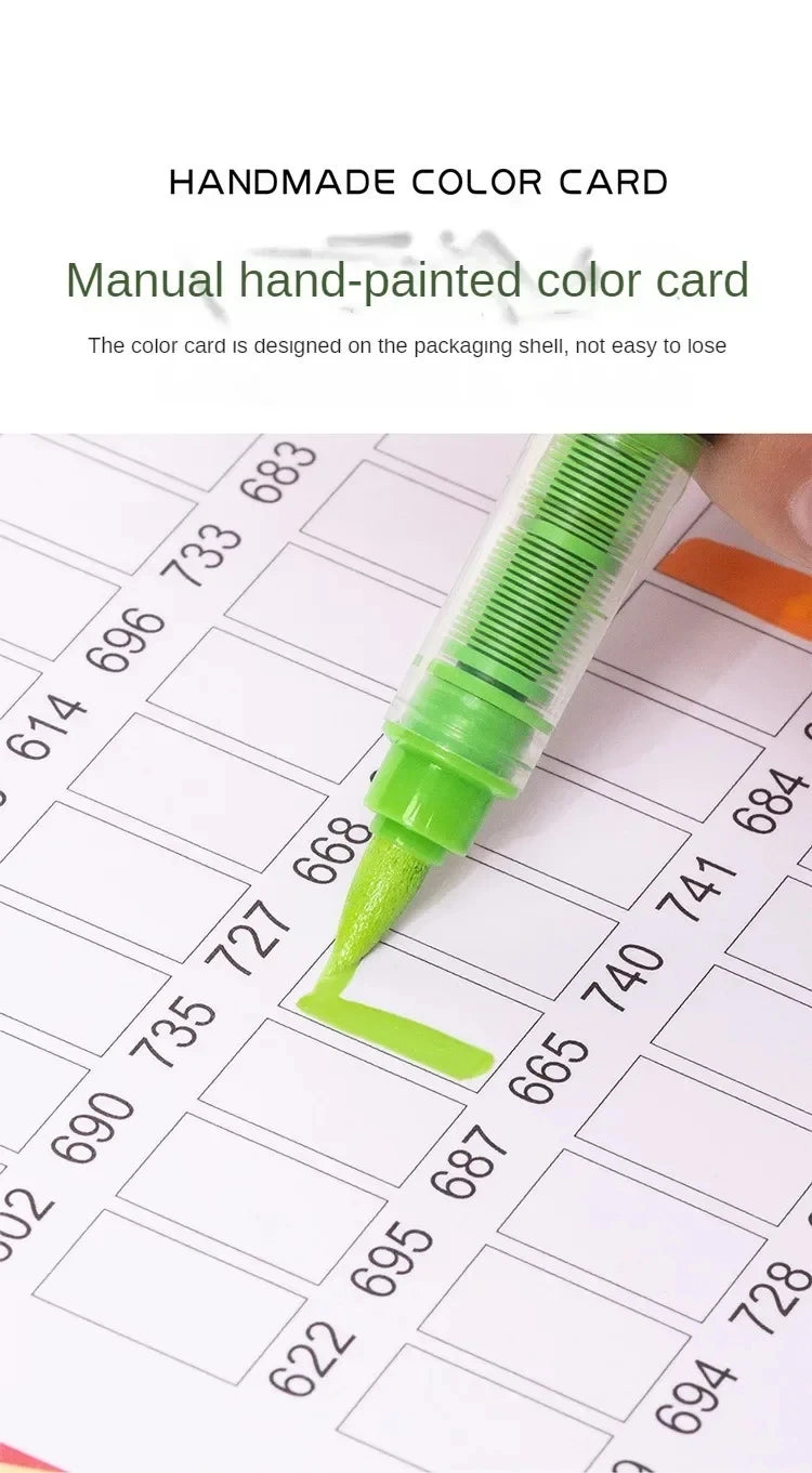 12-120 Farben Acrylfarben Stifte Marker Pinselspitze Farbmarker für Felsmalerei Holz Leinwand Stein Weihnachtsgeschenk DIY Handwerk