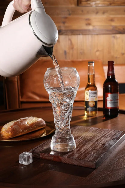 Bierglas-Kaffeebecher, Trophäenform, Komfort mit markanter Textur, Bierkrug, geeignet für Familientreffen