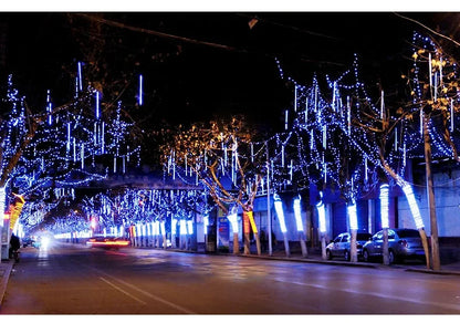 30 cm/50 cm Wasserdichte Meteorschauer Regen 8 Röhre LED Lichterketten Für Outdoor Urlaub Weihnachten Dekoration Baum EU/US/AU/UK Stecker