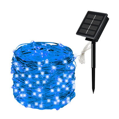 7m/12m/22m/32m LED Solar Licht Outdoor Garten Fee String Licht Led funkeln Wasserdichte Lampe für Weihnachten Terrasse Baum Party