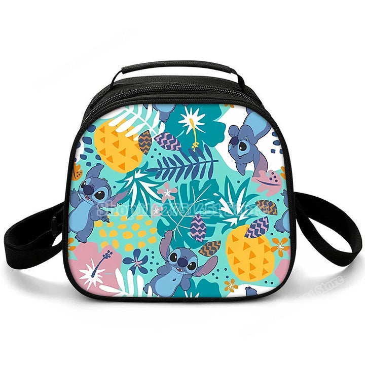 Lilo & Stitch Schulter Lunch Bag auslaufs ichere Kühltasche Handtasche tragbare Thermo Food Bento Picknick Box verstellbarer Schulter gurt