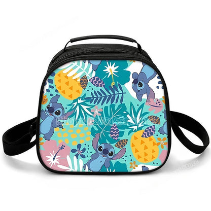 Lilo & Stitch Schulter Lunch Bag auslaufs ichere Kühltasche Handtasche tragbare Thermo Food Bento Picknick Box verstellbarer Schulter gurt