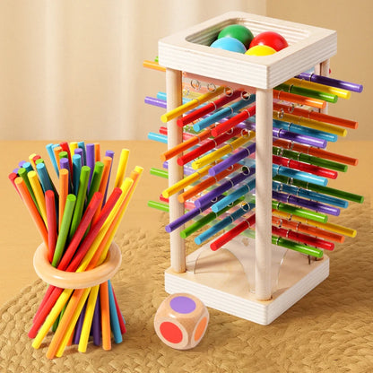 Baby Montessori Sensorische Feinmotorik Spielzeug Farbe Kognitive Lernen Zählen Sticks Spiel Pädagogisches Kinder Balance Holz Spielzeug