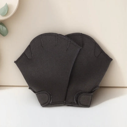 Schwimmtrainingshandschuhe, Neopren-Fitness-Wasserbeständigkeitshandschuhe mit Schwimmhäuten zum Schwimmen und Tauchen, mit verstellbarem Handschlaufe