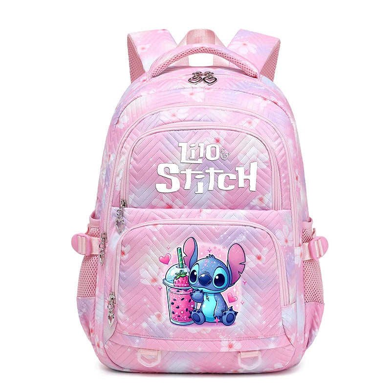 Lilo Stitch Wasserdichter Rucksack mit großem Fassungsvermögen für Damen und Mädchen, Tagesrucksack, leichte Schultasche, lässiger Reiserucksack