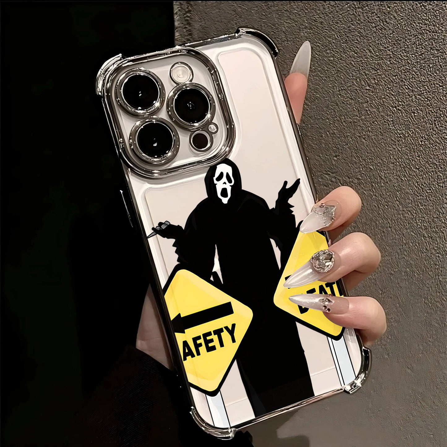 Hot Scary Screaming Art Neue Überzugshülle für IPhone 16 15 14 13 12 11 Pro Max X XR XSMax 7 8 6 Plus Anti-Fall-Airabag-Rückseite