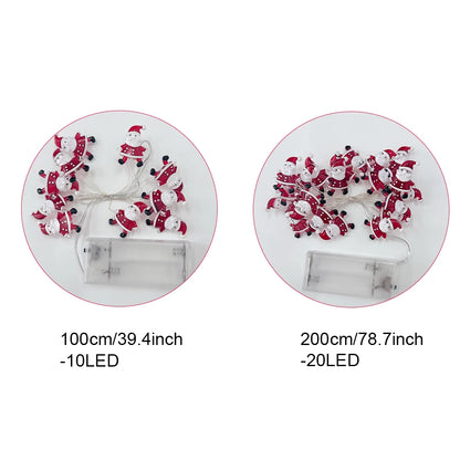 Runtowo Weihnachtsmann, Schneemann, LED-Lichterkette, Weihnachtsdekoration für Zuhause, Weihnachtsbaumschmuck, 2025, Navidad, Geschenk, 2026, Neujahr