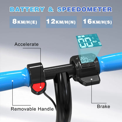 Ever cross tech e6 Elektro roller für Kinder, 7 "leichter E-Roller für 6-12 Jahre, Elektro roller mit einer Reichweite von bis zu 15 km und 7-farbigen Lichtern, 3 Geschwindigkeit smodi (8, 12, 16 km/h)