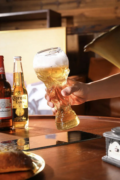 Bierglas-Kaffeebecher, Trophäenform, Komfort mit markanter Textur, Bierkrug, geeignet für Familientreffen