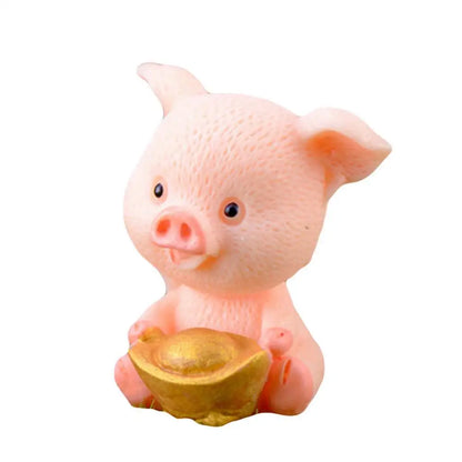 3-4 cm Harz Glück Schwein Figur Geld Piggy Statue DIY Miniatur Garten Tisch Ornament Auto Dashboard Puppen Für ohrring Schlüsselbund