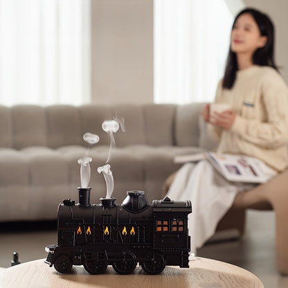 USB Essential Oil Diffuser, 300ml  Train Diffuser 5V Suitable for Large Room Essential Oil Diffuser, AromaRelax Diffuser with 2 Lights Cold Mist 2 Spray Modes Suitable for Home Office Hotel